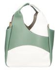 Iside Borsa a mano da donna 100% pelle 05793-D01 BIANCO + D96 MENTA Chiara Ferretti