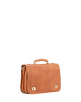 Borsa a mano unisex in vera pelle Made in Italy 4512-MIELE Alessia Firenze