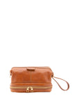 Pochette unisex in vera pelle Made in Italy 4424-MIELE Alessia Firenze