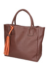 Verdiana Borsa a mano da donna Vera Pelle 06505-D223 cioccolato Chiara Ferretti