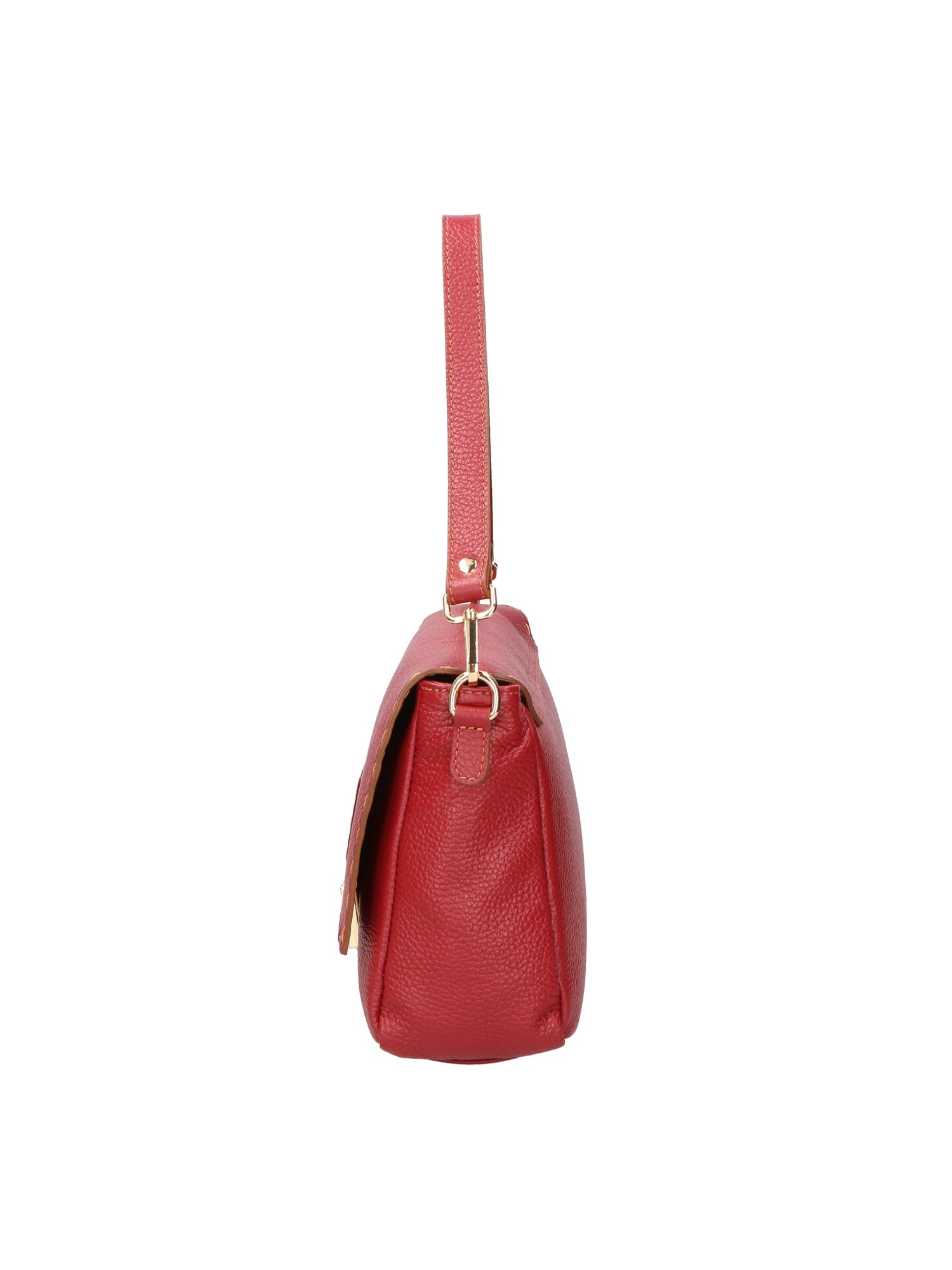 Walda Borsa a spalla da donna Vera pelle 06868-D10 ROSSO SCURO Chiara Ferretti