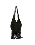 Zefira Borsa a spalla da donna Pelle Scamosciata 8630-NERO BLACK Chiara Ferretti