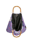 Luana Borsa a mano da donna Lana e vera pelle 04466-VIOLA Chiara Ferretti