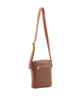 Borsa a tracolla uomo vera pelle Made in Italy 4313-MARRONE Alessia Firenze