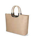 Francesca Borsa a mano da donna 100% pelle 9133-FANGO TAUPE Chiara Ferretti