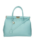 Eleonora Damenhandtasche aus echtem Leder, hergestellt in Italien, 26 x 35 x 16 cm