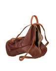 Erika Zaino da donna in vera pelle Casual 80072-MARRONE-CUOIO Chiara Ferretti