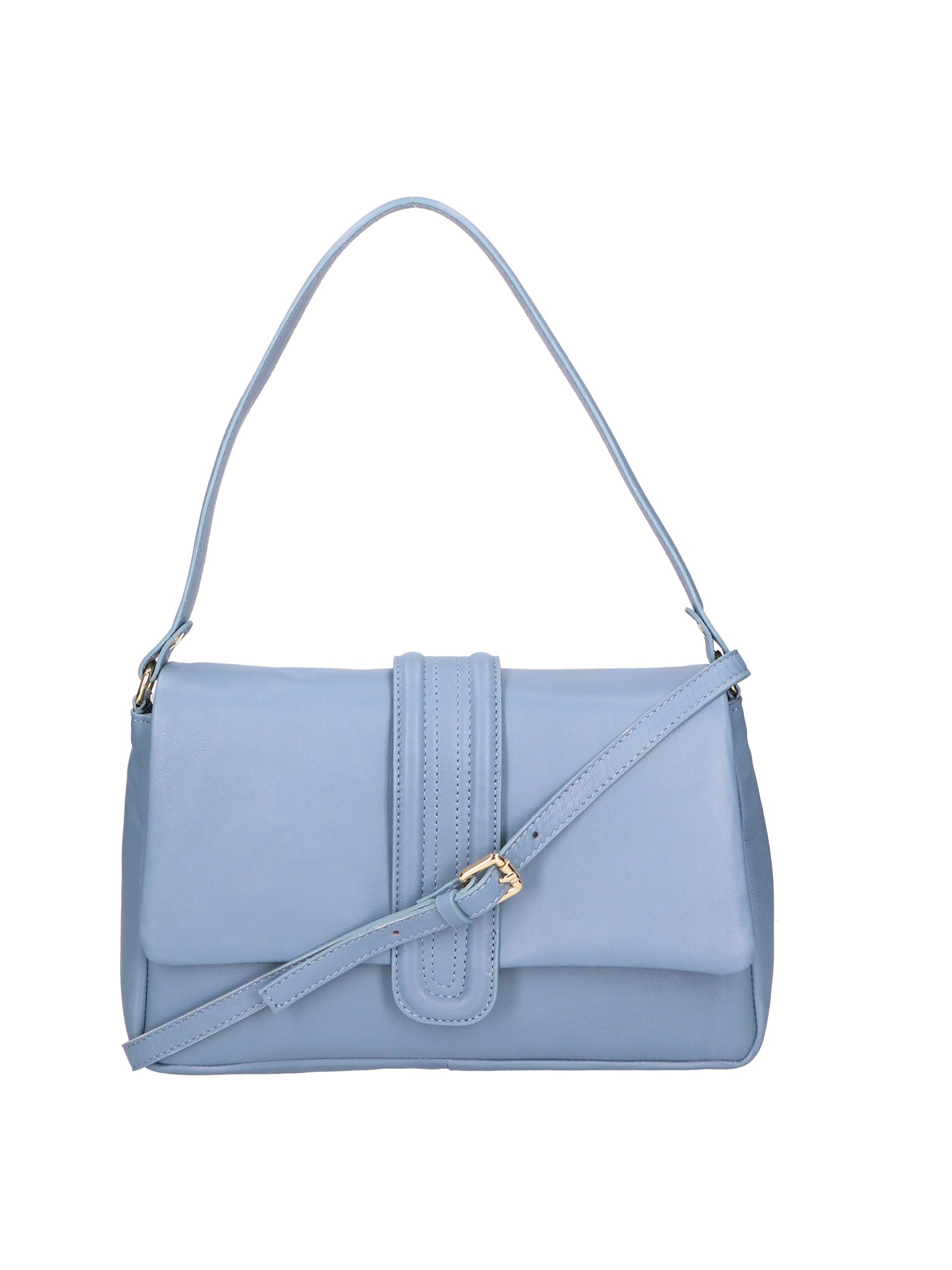 Jasmine Borsa a spalla da donna Vera pelle 06496-S41 CELESTE SCURO Chiara Ferretti