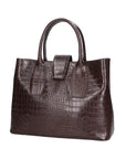 Letizia Borsa a mano da donna Pelle stampata croco 06542-T.MORO Chiara Ferretti