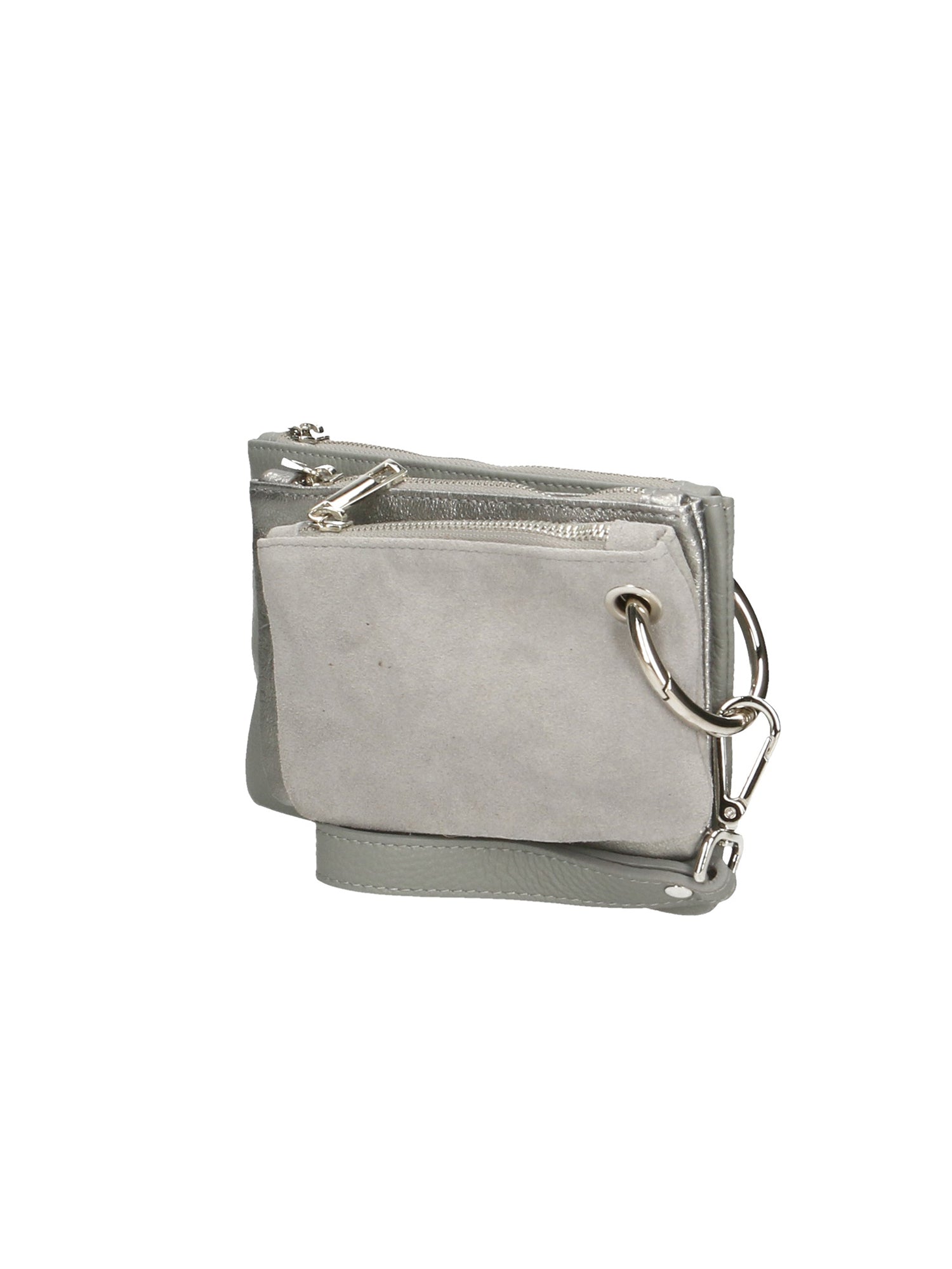 Luna Borsa a tracolla da donna Vera pelle 189034-GRIGIO+ARGENTO Chiara Ferretti