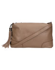 Lidia Borsa a mano da donna Vera pelle 06513-TAUPE Chiara Ferretti