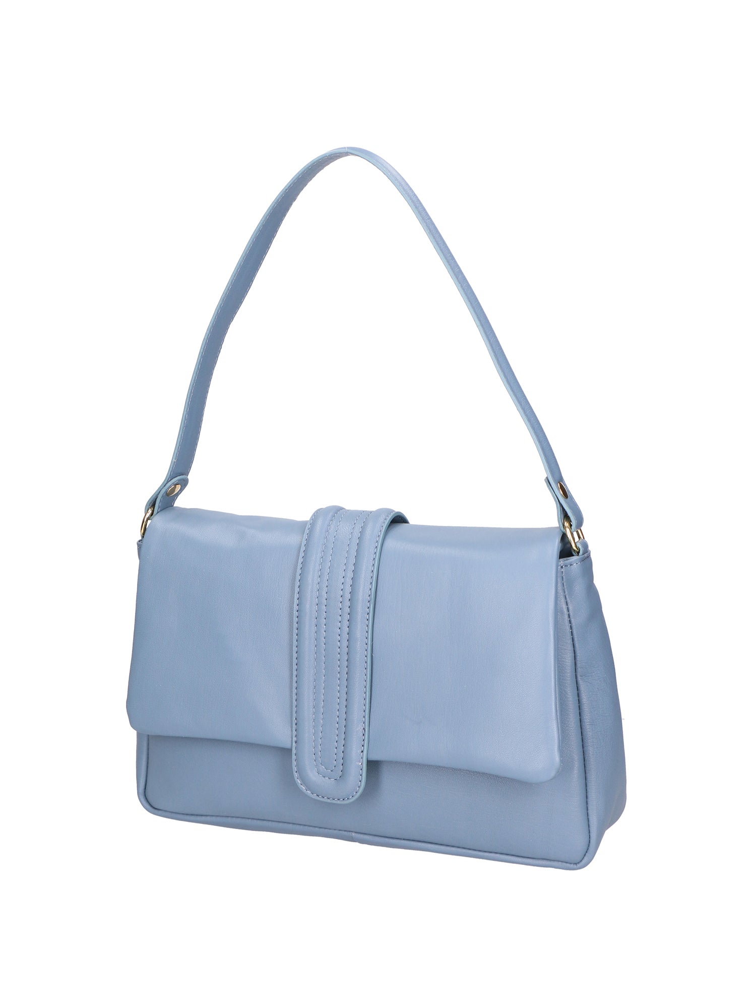 Jasmine Borsa a spalla da donna Vera pelle 06496-S41 CELESTE SCURO Chiara Ferretti