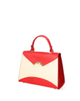 Auriga Chic Borsa a mano da donna Vera pelle 8924-BEIGE+ROSSO Chiara Ferretti