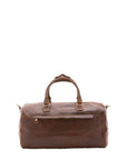 Borsa da viaggio unisex in vera pelle 100% cotone 4311-TESTA DI MORO Alessia Firenze