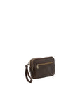 Borsa a mano da uomo in vera pelle 100% pelle 5504-Marrone I Fratelli