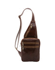 Borsa a tracolla uomo in vera pelle Made in Italy 5505-Marrone I Fratelli