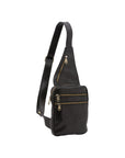Borsa a tracolla uomo in vera pelle Made in Italy 5505-Nero I Fratelli