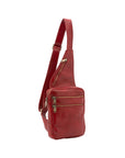 Borsa a tracolla uomo in vera pelle Made in Italy 5505-Rosso I Fratelli