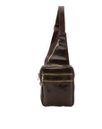 Borsa a tracolla uomo in vera pelle Made in Italy 5505-Tmoro I Fratelli