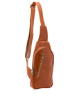 Borsa a tracolla uomo in vera pelle Made in Italy 5507-Cognac I Fratelli