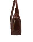 Borsa a tracolla uomo in vera pelle Made in Italy 5507-Marrone I Fratelli