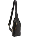 Borsa a tracolla uomo in vera pelle Made in Italy 5507-Nero I Fratelli
