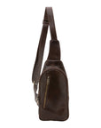 Borsa a tracolla uomo in vera pelle Made in Italy 5507-Tmoro I Fratelli