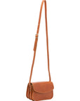 Borsa a tracolla da donna Vera pelle 5511-Cognac I Fratelli