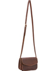 Borsa a tracolla da donna Vera pelle 5511-Marrone I Fratelli