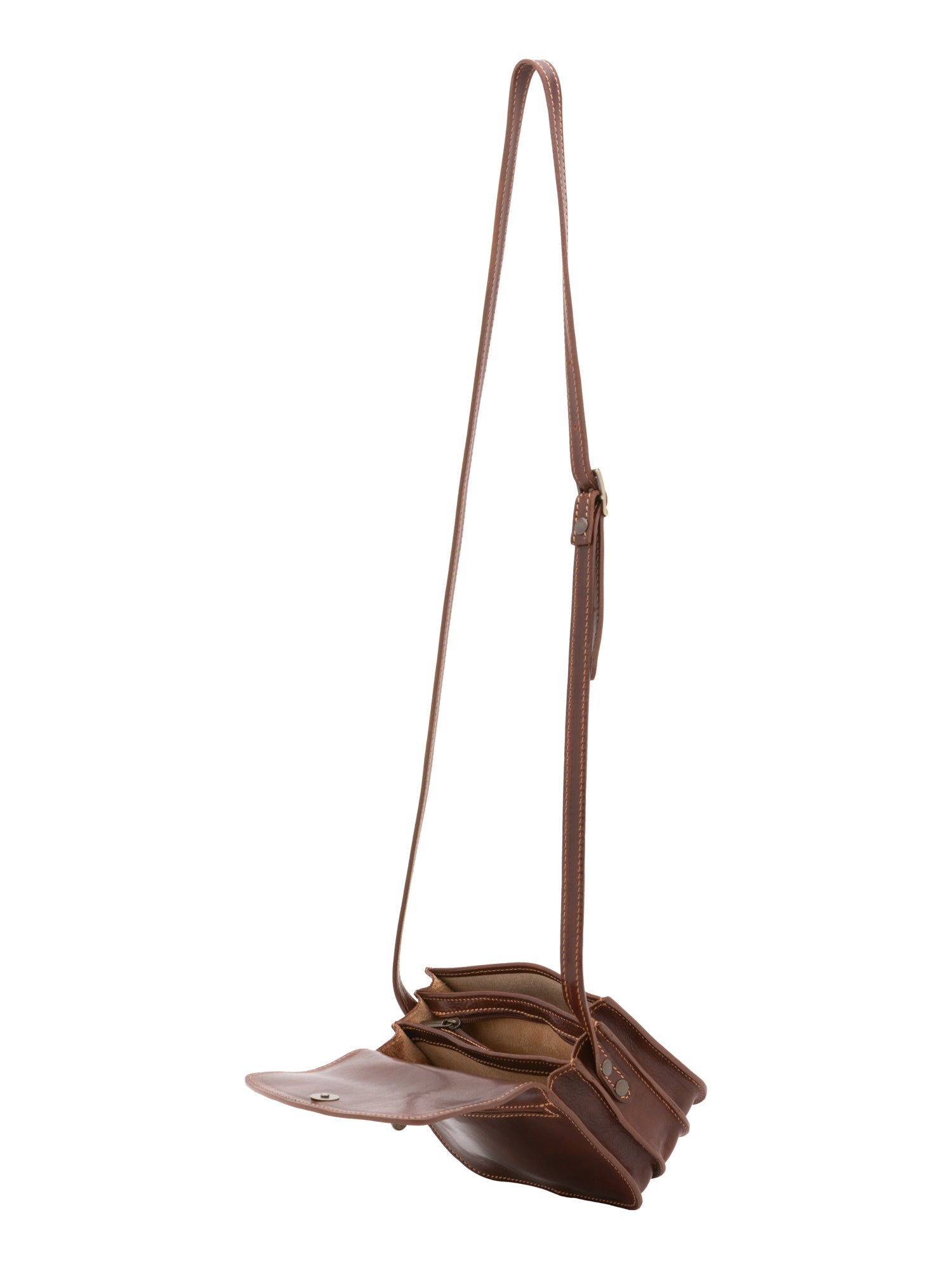 Borsa a tracolla da donna Vera pelle 5511-Marrone I Fratelli