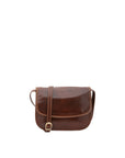 Borsa a tracolla da donna Vera pelle 5513-Marrone I Fratelli
