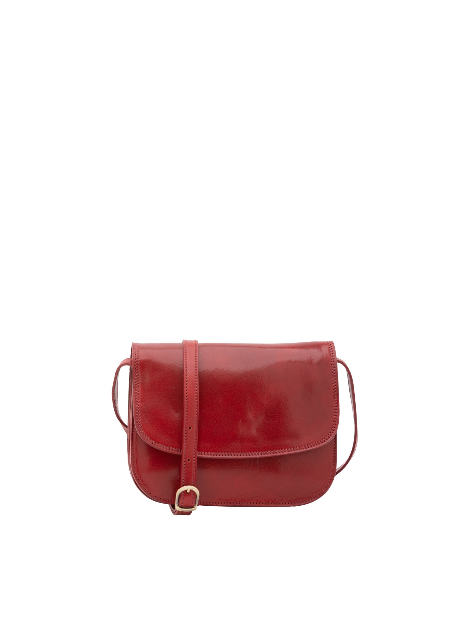 Borsa a tracolla da donna Vera pelle 5513-Rosso I Fratelli