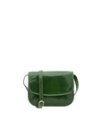 Borsa a tracolla da donna Vera pelle 5513-Verde I Fratelli