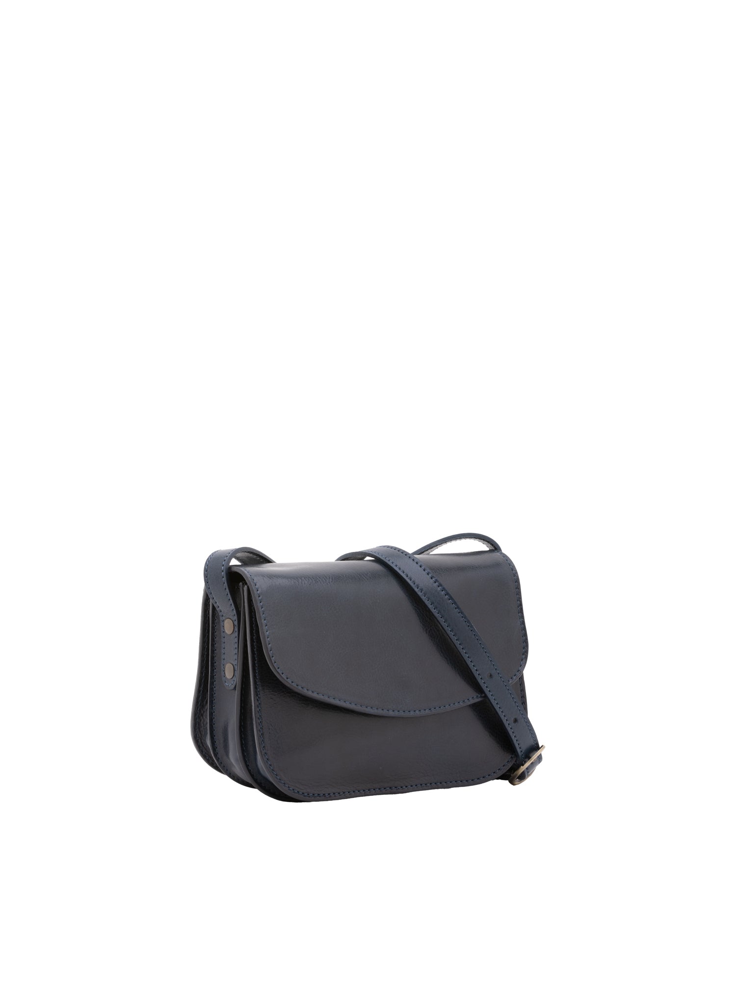 Borsa a tracolla da donna 100% pelle 5515-Blu I Fratelli