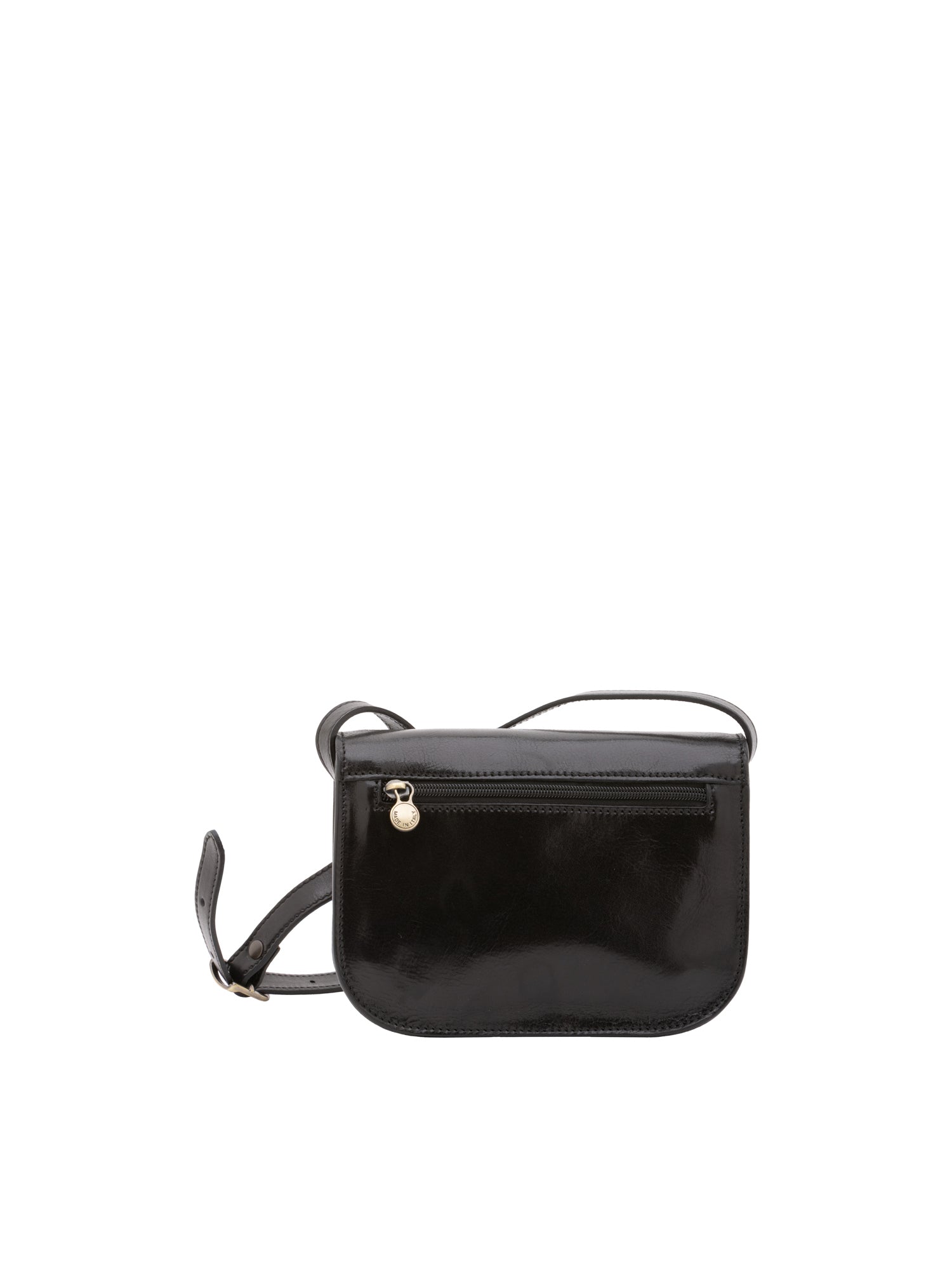 Borsa a tracolla da donna 100% pelle 5515-Nero I Fratelli
