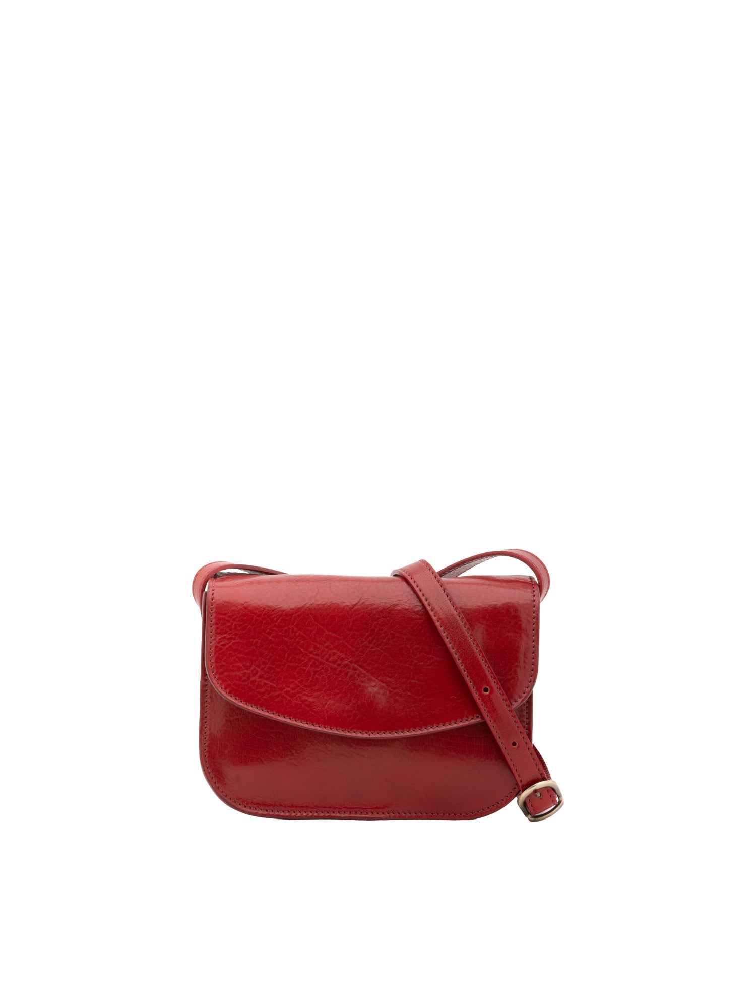Borsa a tracolla da donna 100% pelle 5515-Rosso I Fratelli