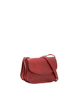 Borsa a tracolla da donna 100% pelle 5515-Rosso I Fratelli