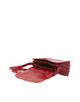 Borsa a tracolla da donna 100% pelle 5515-Rosso I Fratelli