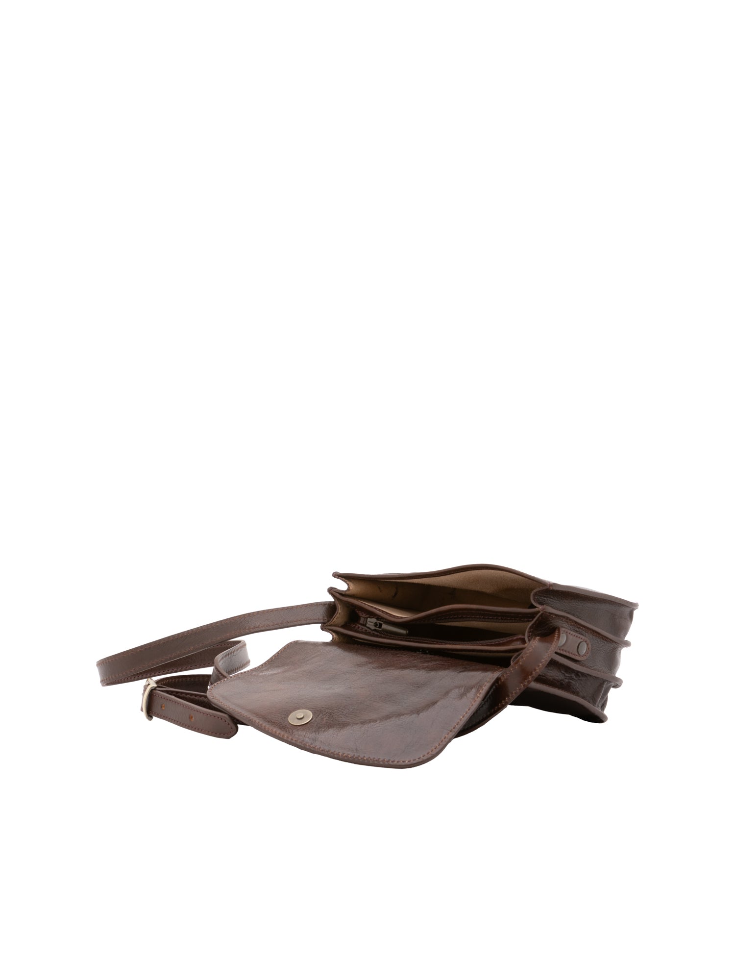 Borsa a tracolla da donna 100% pelle 5515-Tmoro I Fratelli