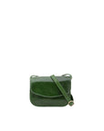 Borsa a tracolla da donna 100% pelle 5515-Verde I Fratelli