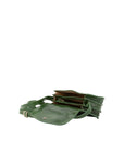 Borsa a tracolla da donna 100% pelle 5515-Verde I Fratelli