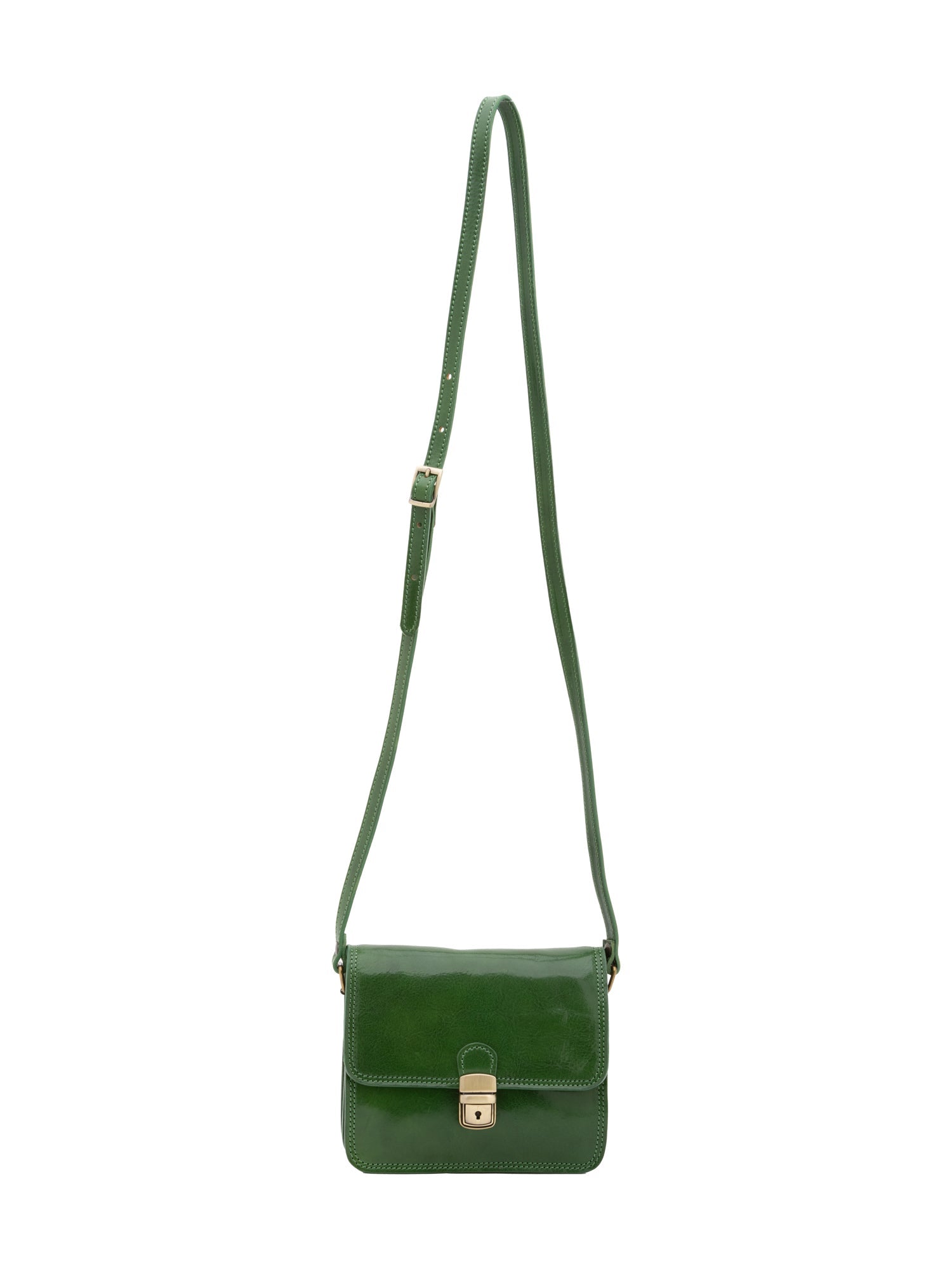 Borsa a tracolla da donna Vera pelle 5516-Verde I Fratelli