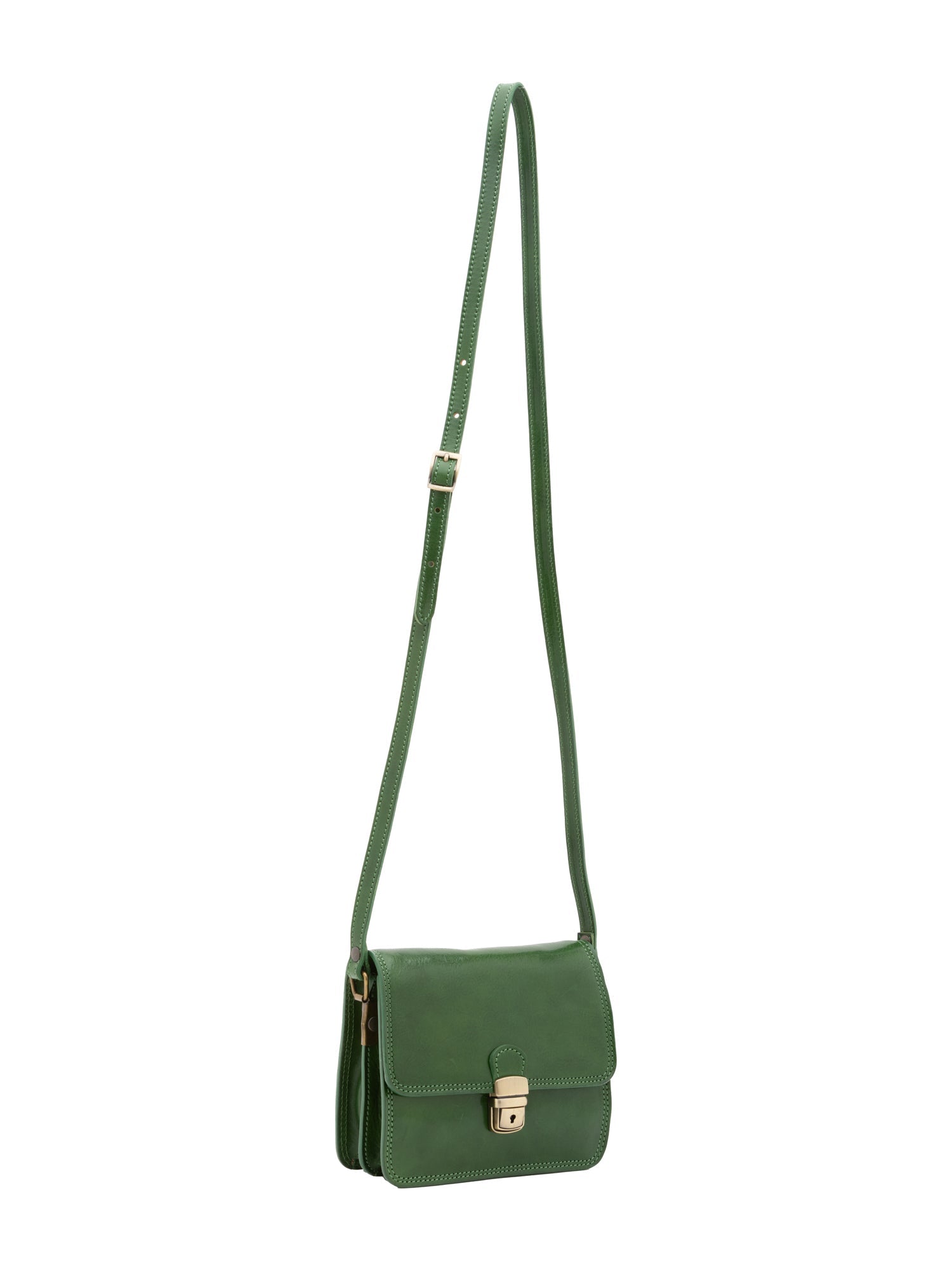 Borsa a tracolla da donna Vera pelle 5516-Verde I Fratelli