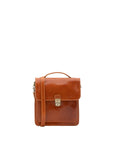 Borsa a tracolla uomo in vera pelle Made in Italy 5518-Cognac I Fratelli