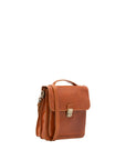 Borsa a tracolla uomo in vera pelle Made in Italy 5518-Cognac I Fratelli