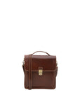 Borsa a tracolla uomo in vera pelle Made in Italy 5518-Marrone I Fratelli