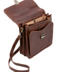 Borsa a tracolla uomo in vera pelle Made in Italy 5518-Marrone I Fratelli