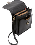 Borsa a tracolla uomo in vera pelle Made in Italy 5518-Nero I Fratelli