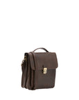 Borsa a tracolla uomo in vera pelle Made in Italy 5518-Tmoro I Fratelli