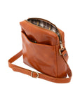 Borsa a tracolla uomo in vera pelle Made in Italy 5519-Cognac I Fratelli